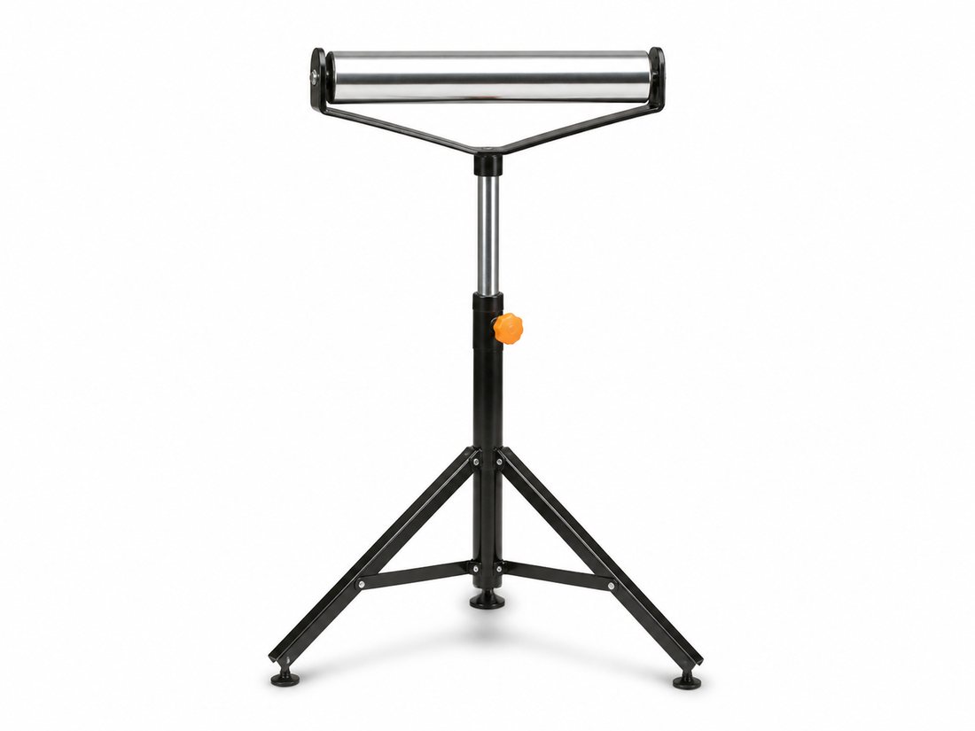 Adjustable roller material stand